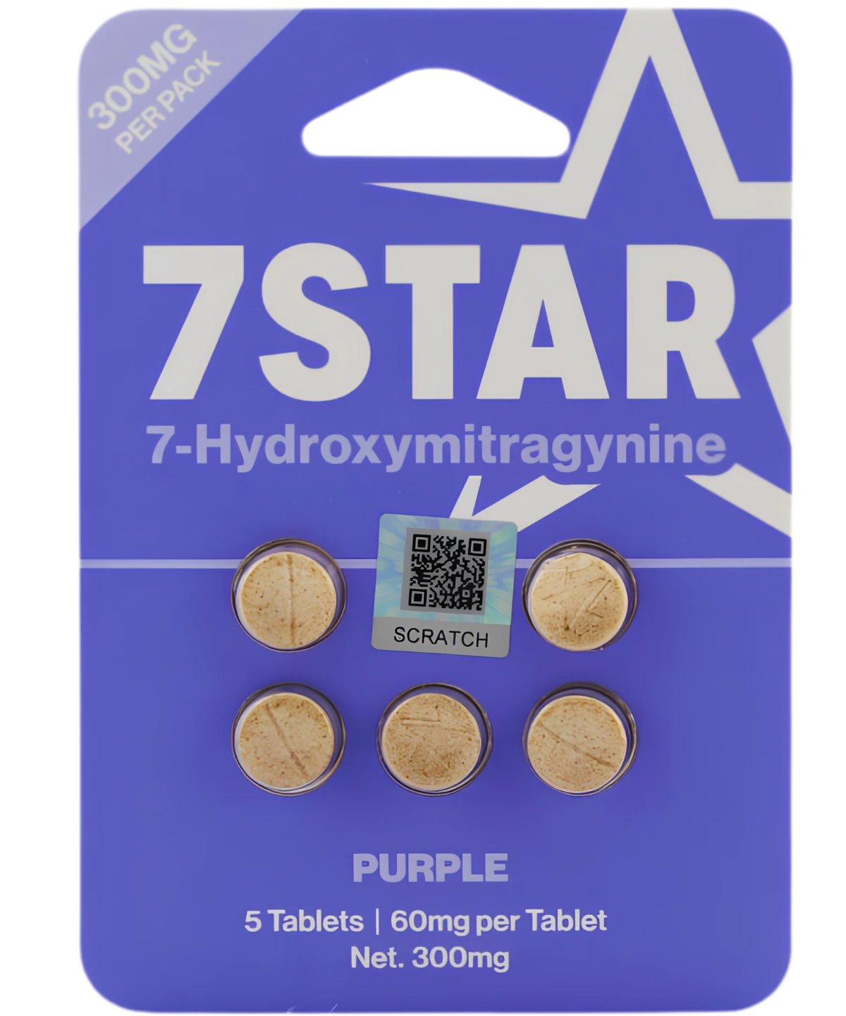 7-STAR 60mg purple unflavored tablets