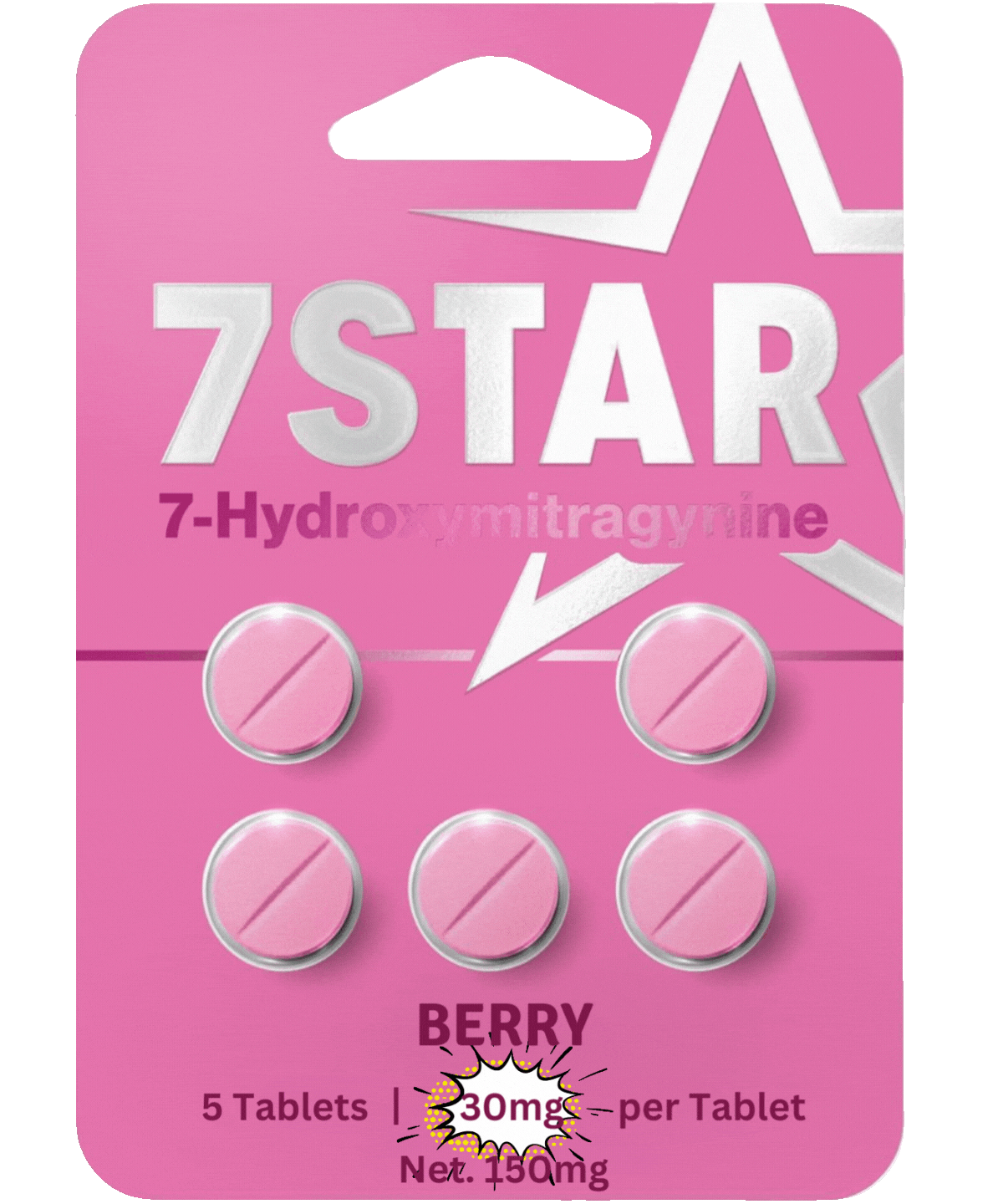 7-STAR 30mg berry flavor tablets