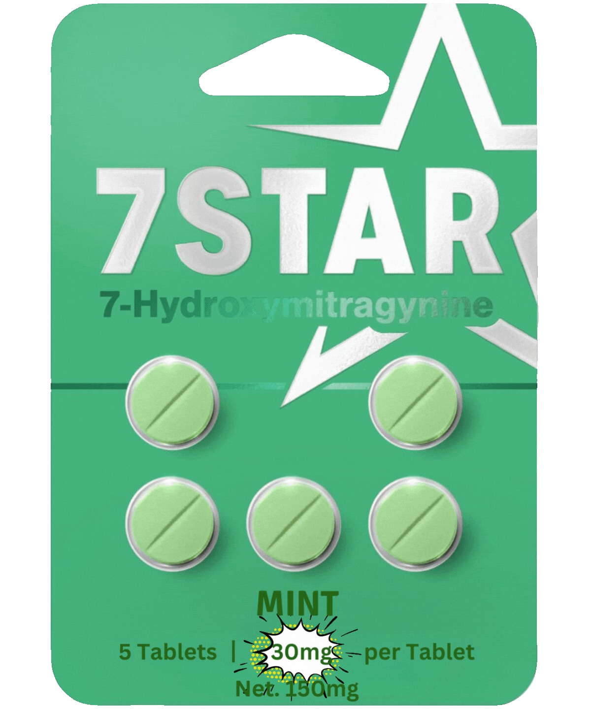7-STAR 30mg mint flavor tablets
