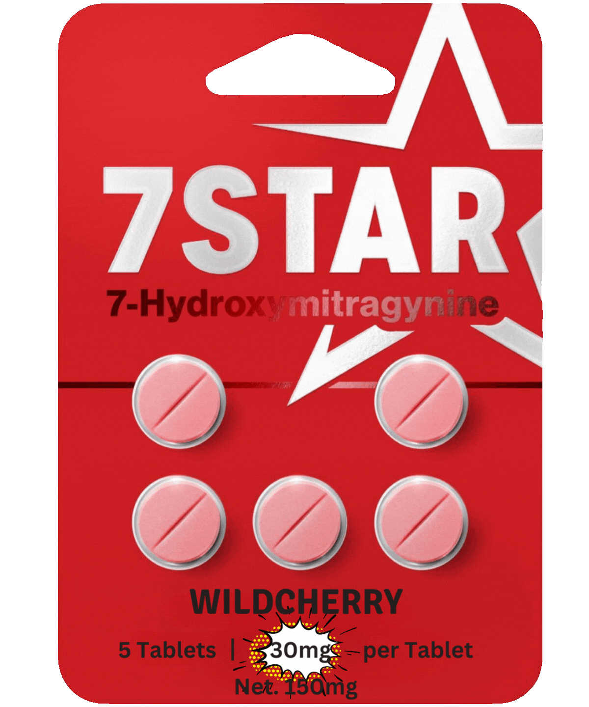 7-STAR 30mg wild cherry flavor tablets